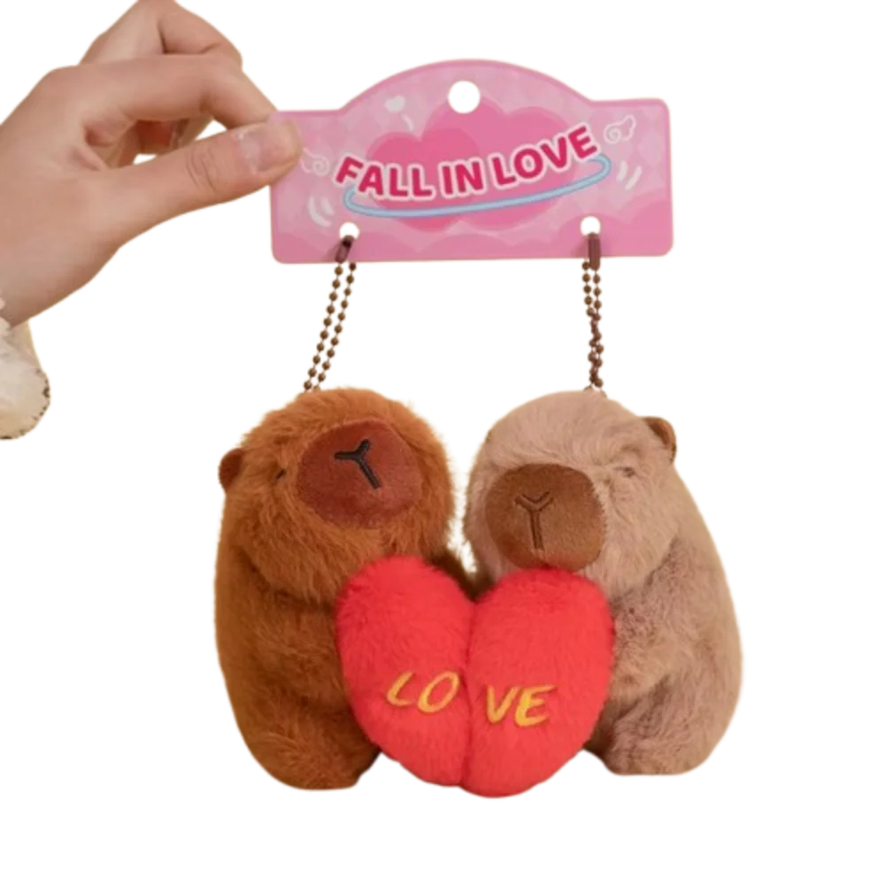 

Lovely Magnetic Capybara Plush Keychain Animal Cartoon Plush Couple Keychains Kawaii Sweet Capybara Plush Doll Hanging Accessory