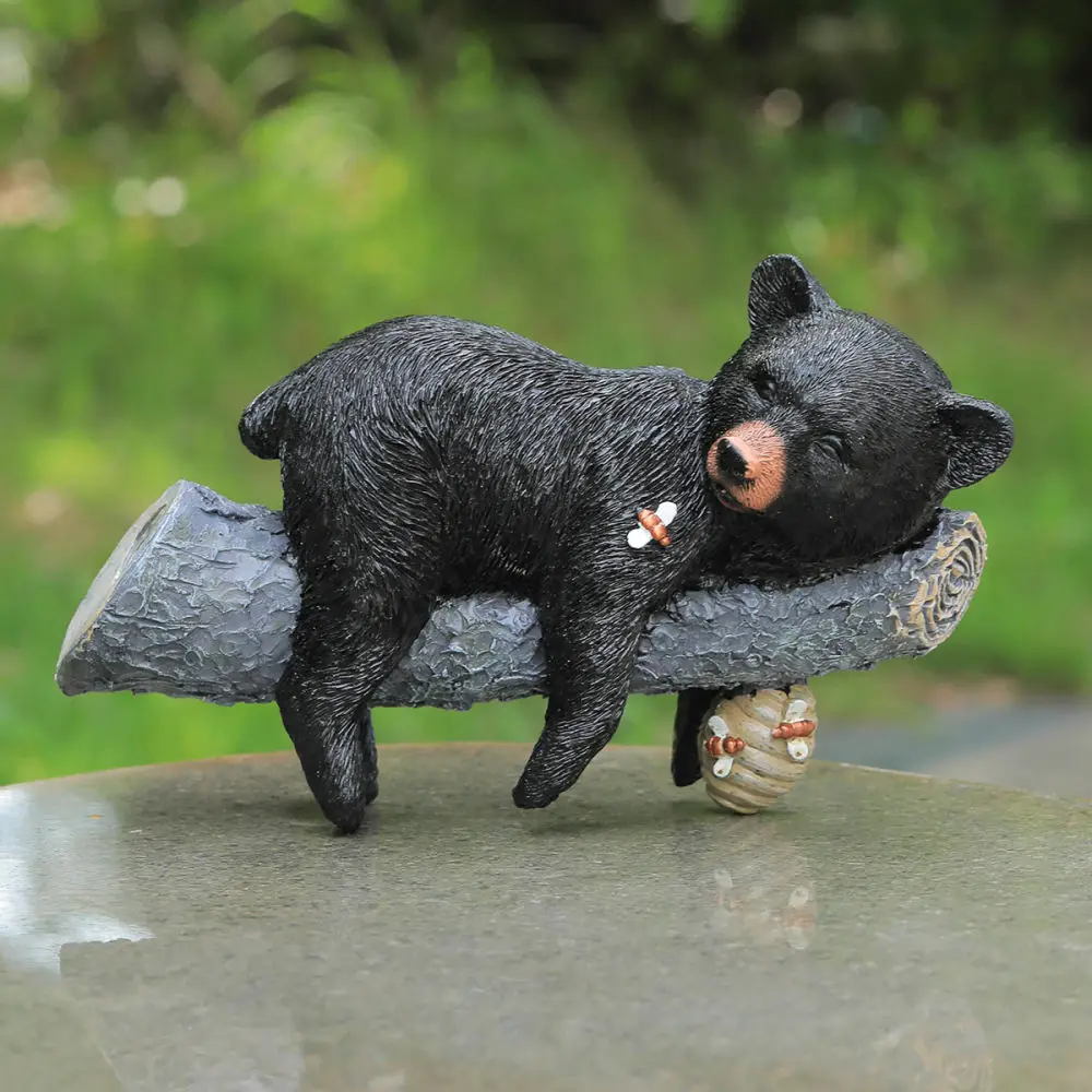 Lifelike Resin Bear Statue Outdoor Garden Tree Decor Sculpture Yard Ornament Backyard Landscape Art Craft Decoration