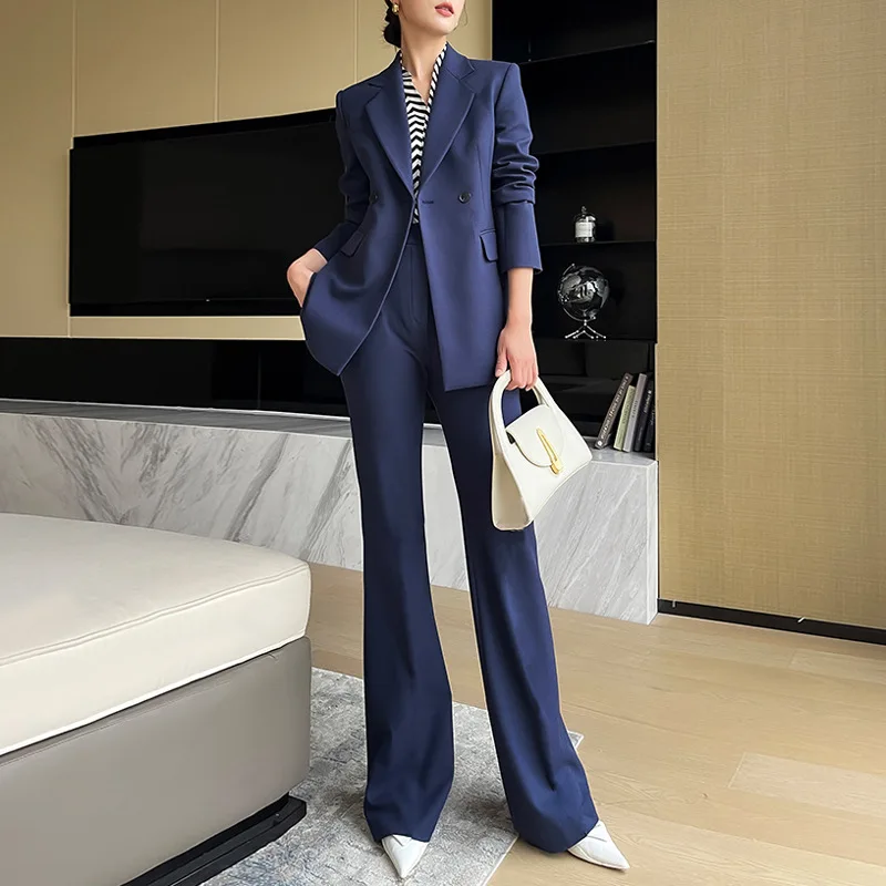 

2025 Autumn New Sle Women's plus Size Suit Jaet Profional Workwear Host Commute Sle Pure Linen Fabric Blended