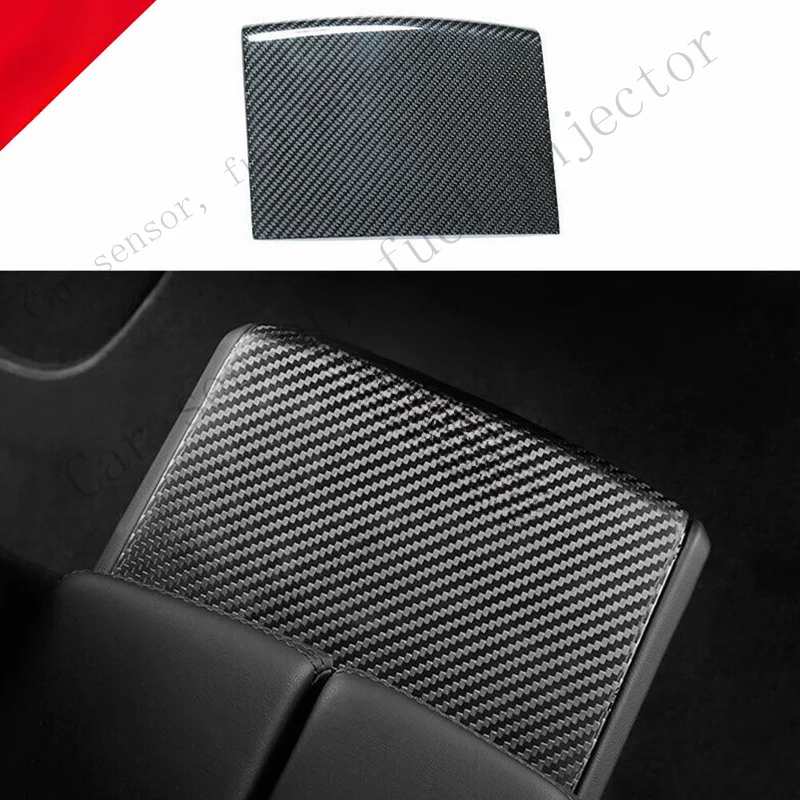 Q+ For Tesla Model X S 2012-21 Real Carbon Fiber Rear Air Outlet Vent Upper Cover