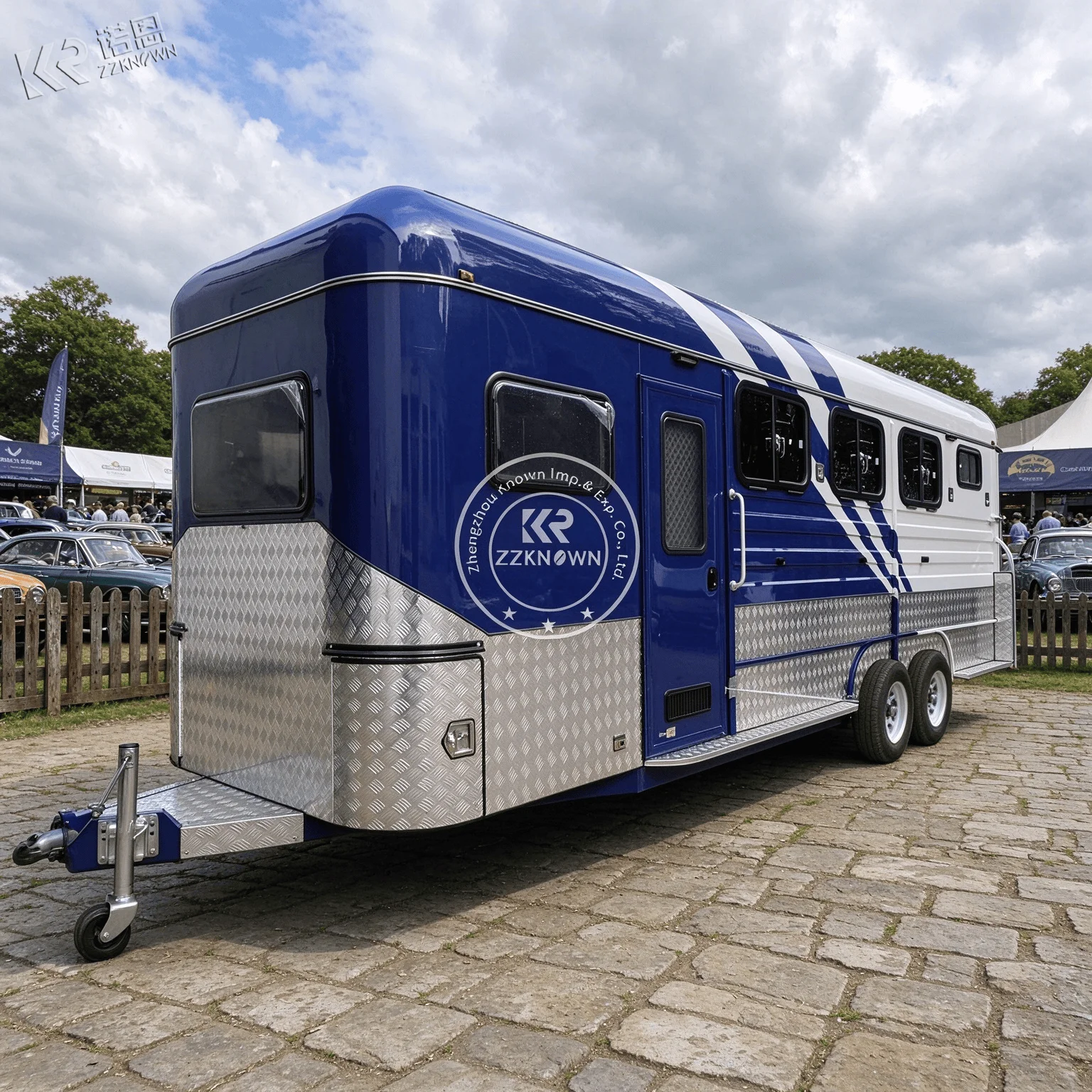 2 Stall Horse Transport Vehicle Horse Transport Vehicle For Equine Breeding Base Two Horse Hauling With Weather Resistant Panel