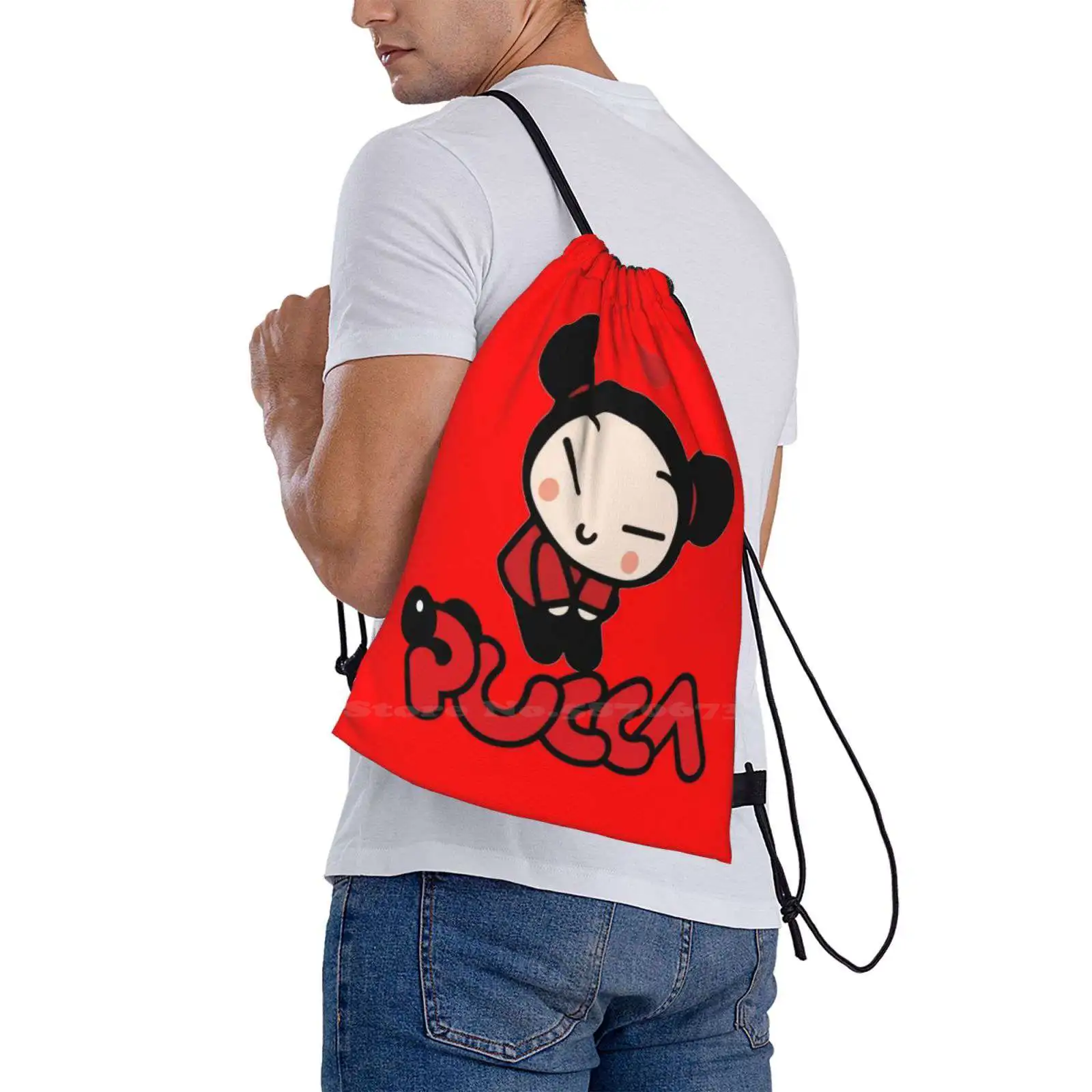 Anime Pucca Hot Sale Backpack Fashion Bags Pucca Love Garu Cute Ppukka Pucca And Garus Relationship Ching Tobe Pucca Characters