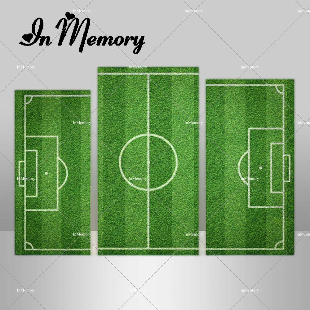 Football Field Backdrop Cover for Boys Birthday Party Sport Soccer Backgrounds Rectangle Banner Double-sided