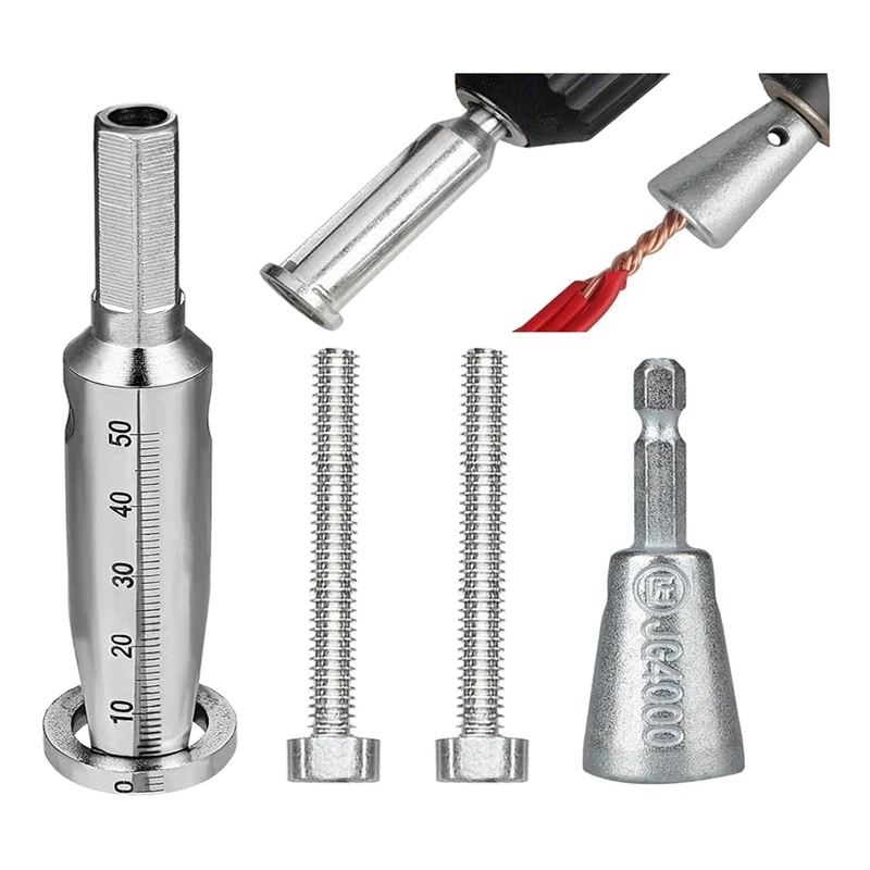 Wire Stripping And Twisting Tools For Drilling, Manual Wire Stripper And Wringer, 2-6Directions Simultaneous Stripping 2Pc