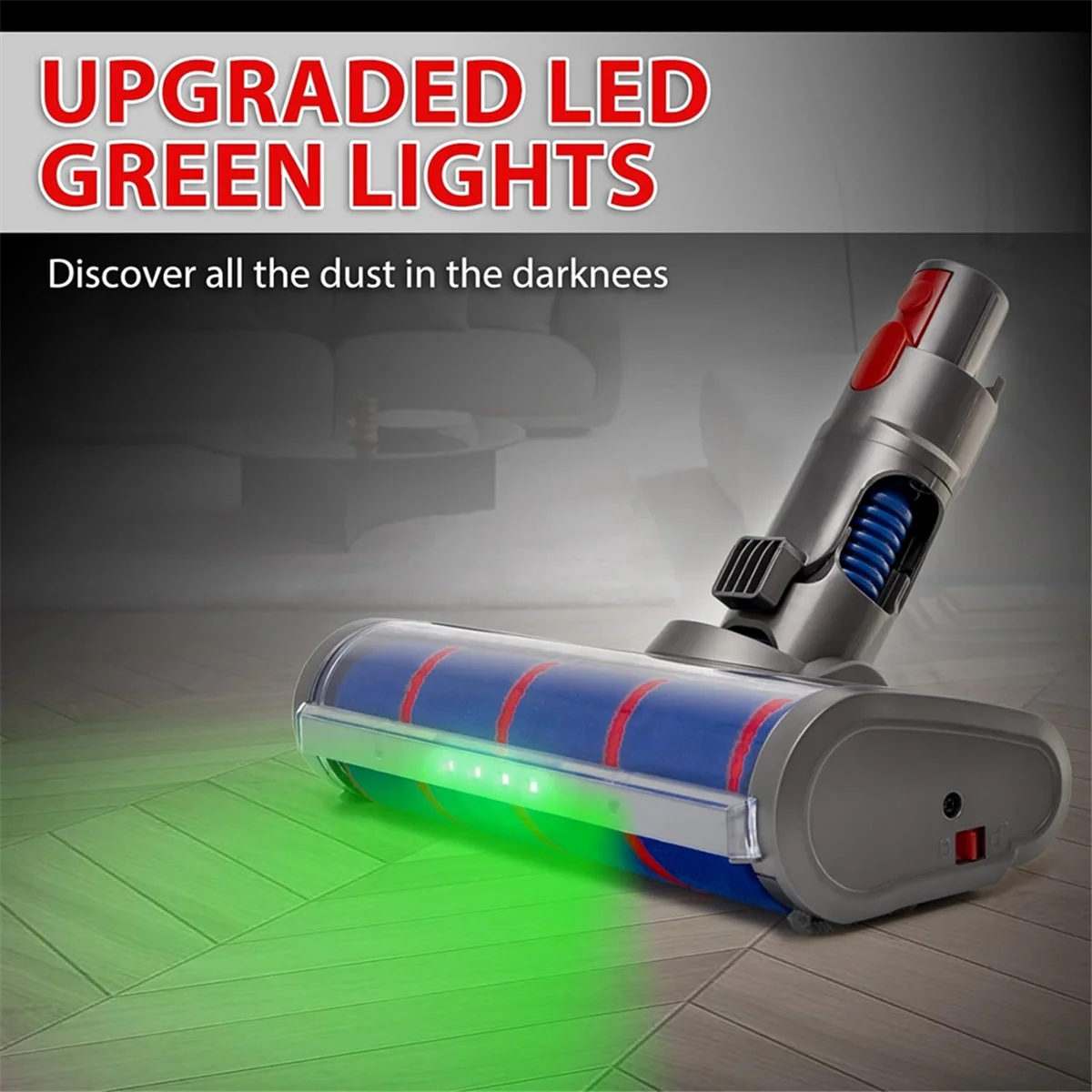 O novo limpador de escova de rolo macio para v7 v8 v10 v11 g5 acessório de vácuo sem fio com luzes led de poeira para piso duro