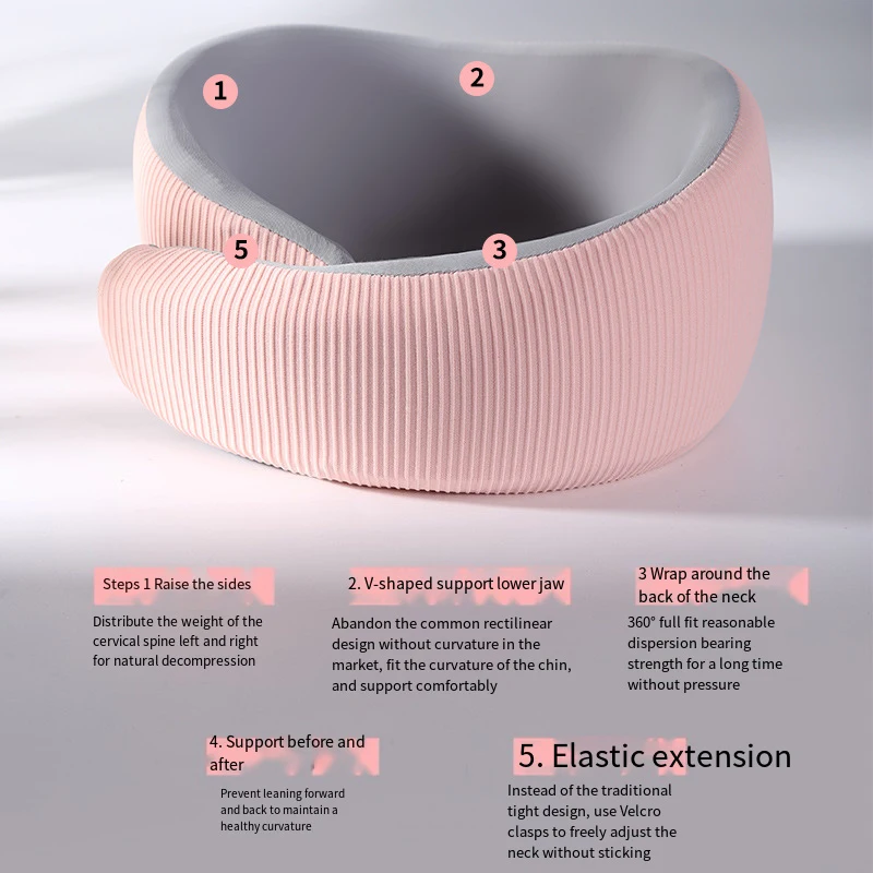 قطعة واحدة من طوق الرقبة الواقي الرياضي، وسادة على شكل حرف U للسفر والترفيه في الهواء الطلق، طوق رقبة داعم مضاد للأقواس للعب مع الهاتف المحمول، وسادة رقبة ثابتة لكسر الغداء في المكتب، قطعة أثرية للعمود الفقري العنقي #3