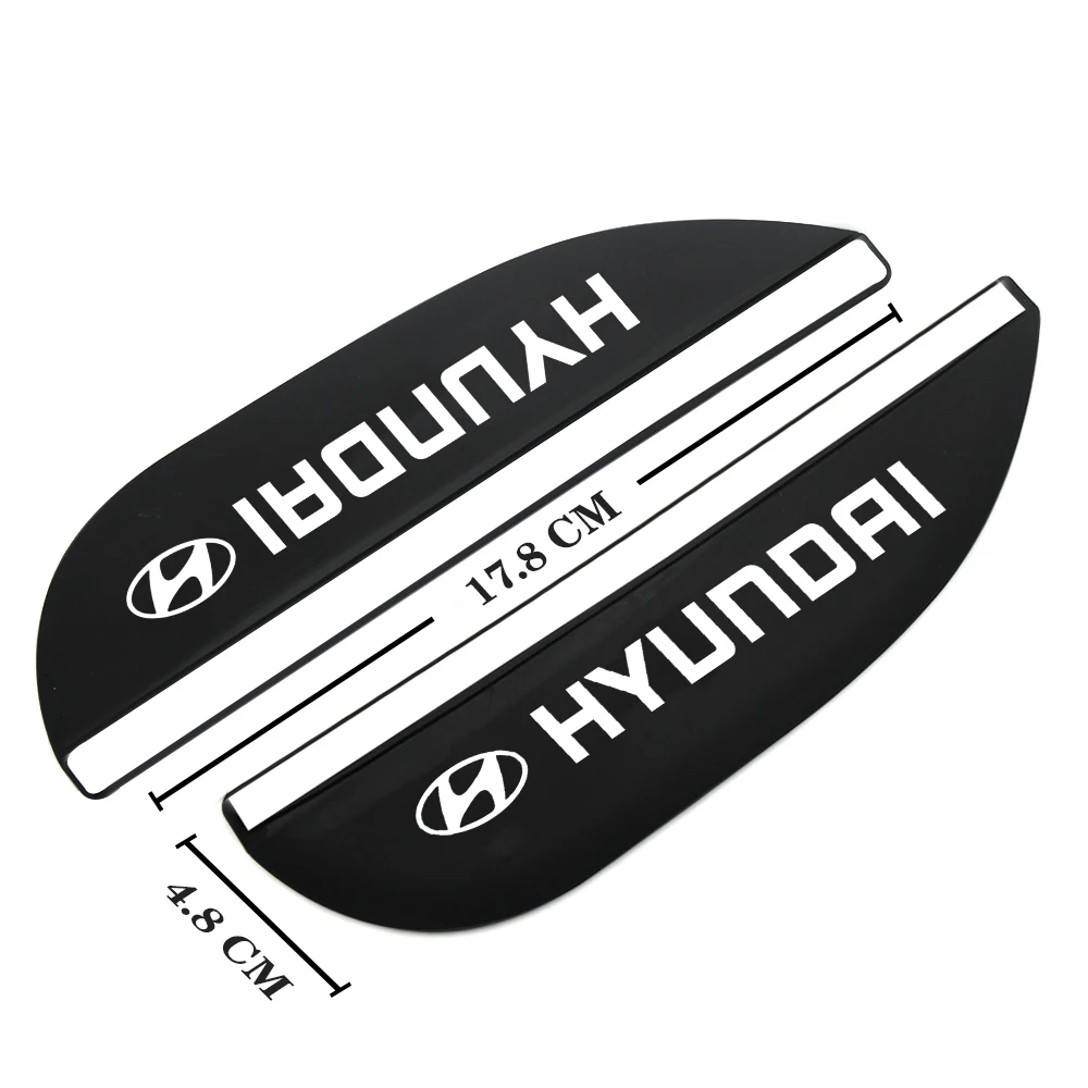 سيليكون سيارة مرآة الرؤية الخلفية غطاء للمطر الشمس قناع المطر الحاجب ملصق لشركة هيونداي N شعار خط سوناتا توكسون أزيرا إلنترا كونا