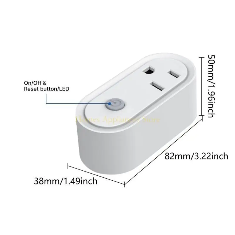 D0AB Intelligent Plug Matter WiFi Peças 15A Timer Power Monitor Support