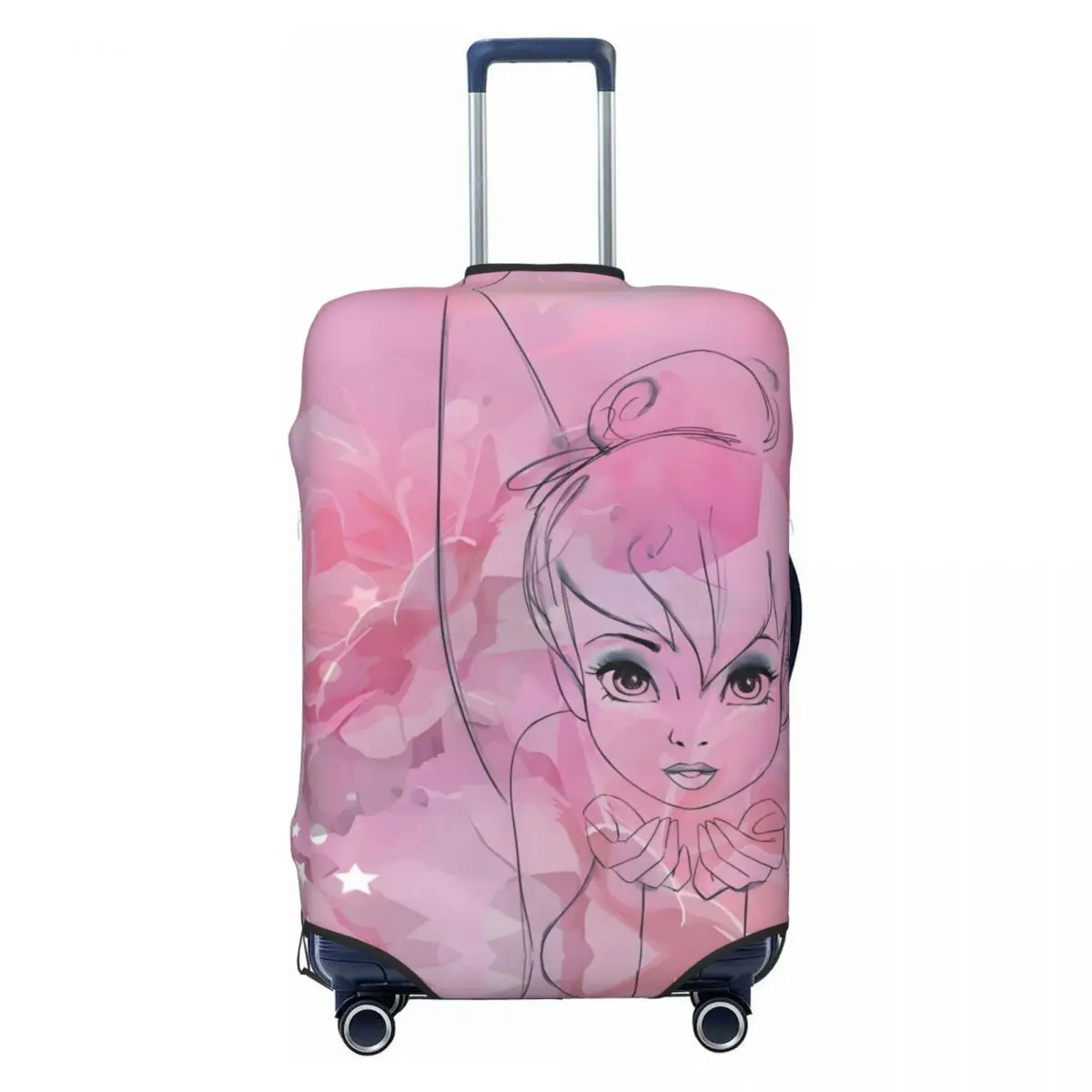 

Custom Tinkerbell Fairy Cartoon Manga Travel Luggage Cover Washable Suitcase Cover Protector Fit 18-32 Inch