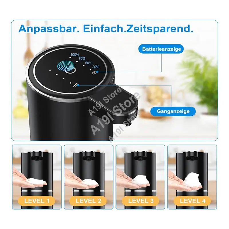 Automatic Soap Dispenser, 380 Ml, Electric Wall Mounting, Non-Contact Automatic Soap Dispenser, USB Rechargeable-New