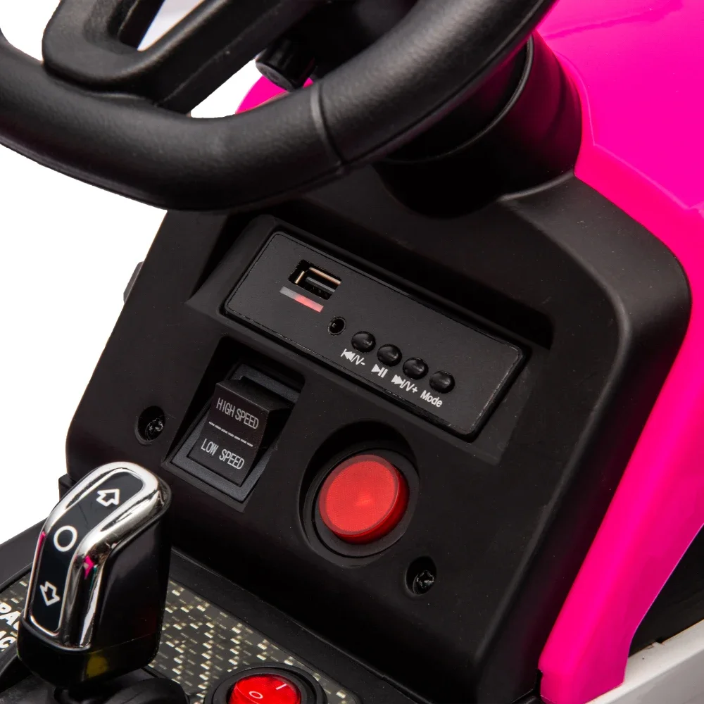 24V Kids Electric Ride On Tractor with Trailer, 2×200W Motors, Remote Control, Bluetooth, USB, Music, LED Lights for kids