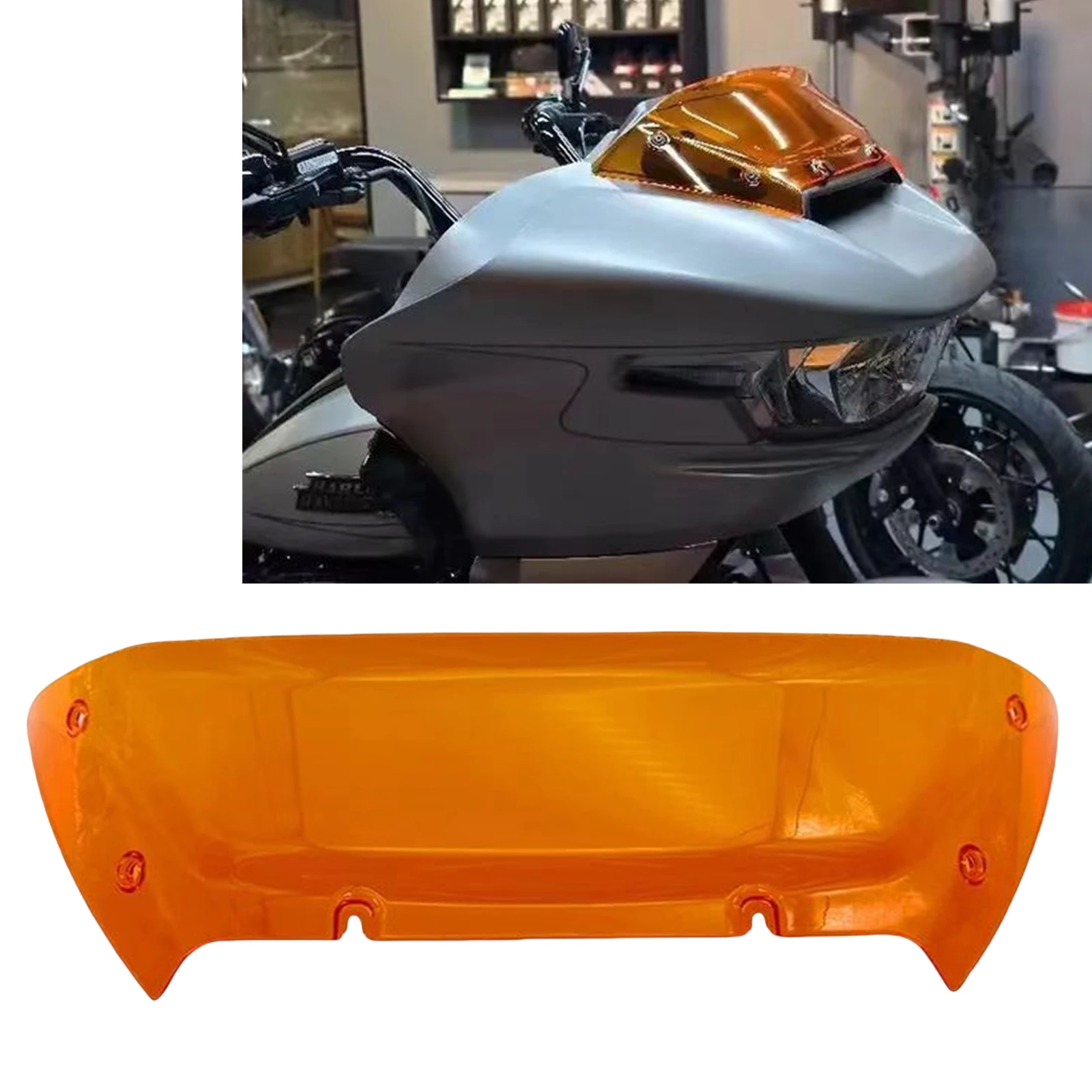 Motorcycle 4.5'' Front Windshield Wind Windscreen Deflector Cover For Harley Road Glide CVO/SE FLTRXSE FLTRX CVO ST FLTRXSTSE