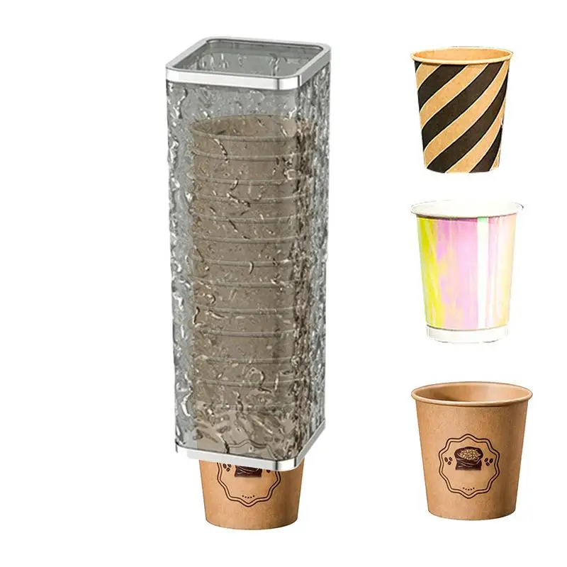 Disposable Paper Cups Dispenser Cup Holder For Water Dispenser Wall Mounted Automatic Cup Storage Rack Cups Container