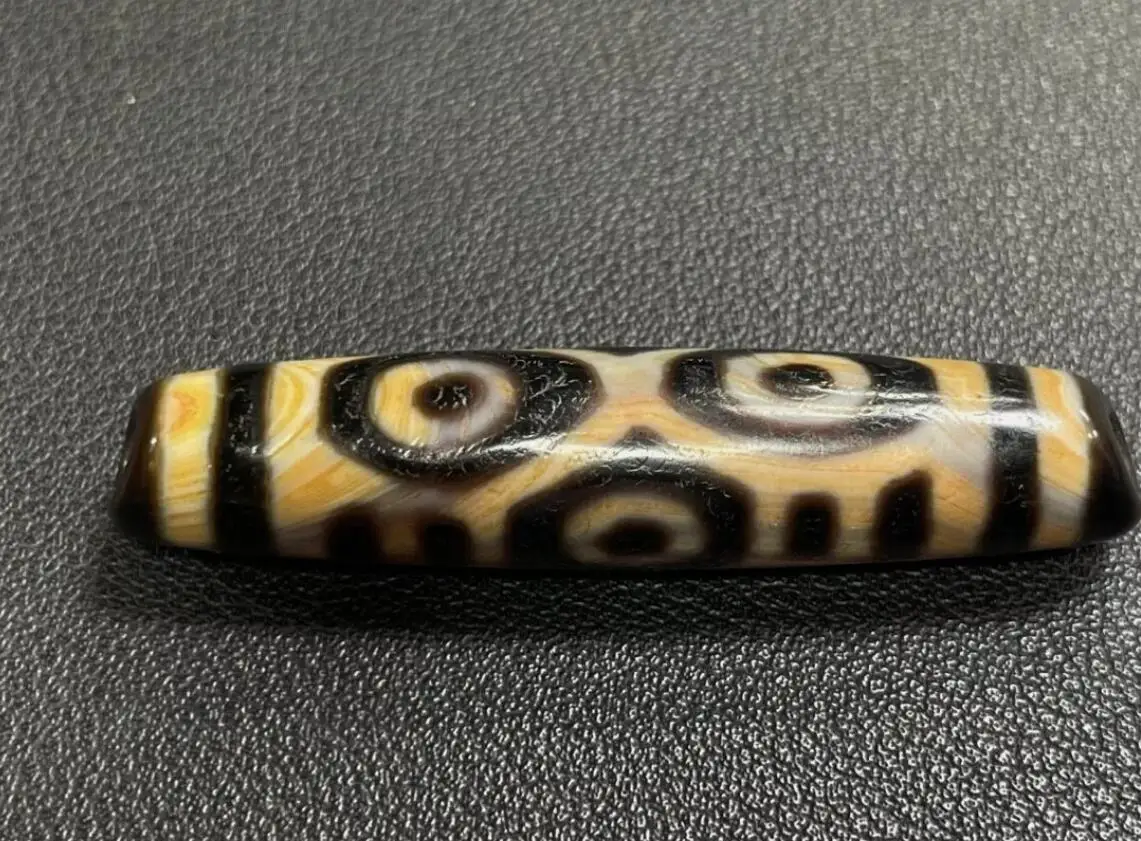 Tibetan Nepalese Himalayan Ancient agate Old Dzi Talisman 6 Eye Beads Amulet