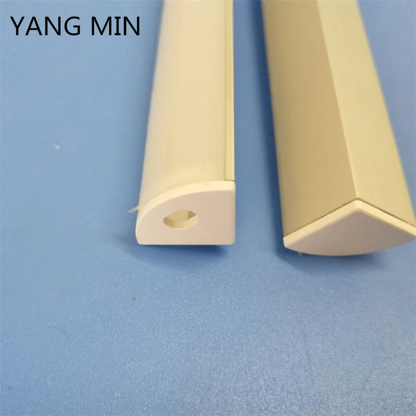 Free Shipping V Shape LED Aluminum Channel System with Milky Cover, End Caps and Mounting Clips,for LED Strip Light Installation
