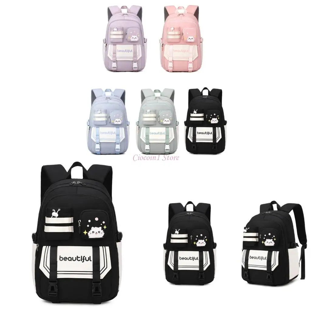 

Y1UB Functional and Stylish School Bag for Girls Durable Backpack Casual Rucksack