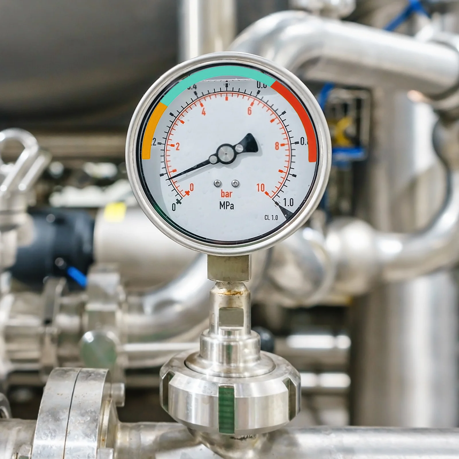 

6 Sheets Pressure Indicator Decal Sticker Labels Durable Adhesive Gauge Marking Pressure Meter Identification Sticker