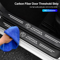 1/4Pc Carbon Fiber Car Door Sill Protector Sticker For MG ZS MG4 MG5 MG7 MG3 MG6 HS Cyberster Hector Gloster ZX GS GT ES5 ZST
