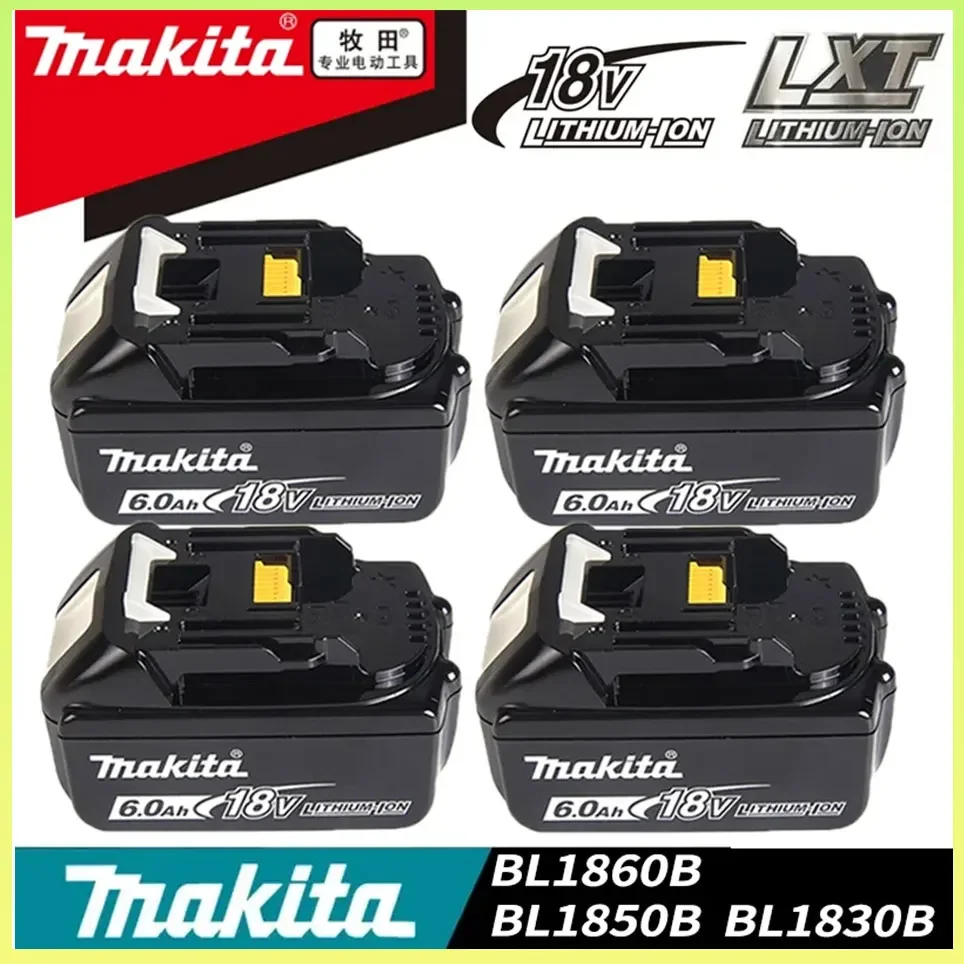 

100% Оригинальный Makita 6Ah/5Ah для Makita 18V батарея BL1830B BL1850B BL1850 BL1840 BL1860 BL1815 запасная литиевая батарея