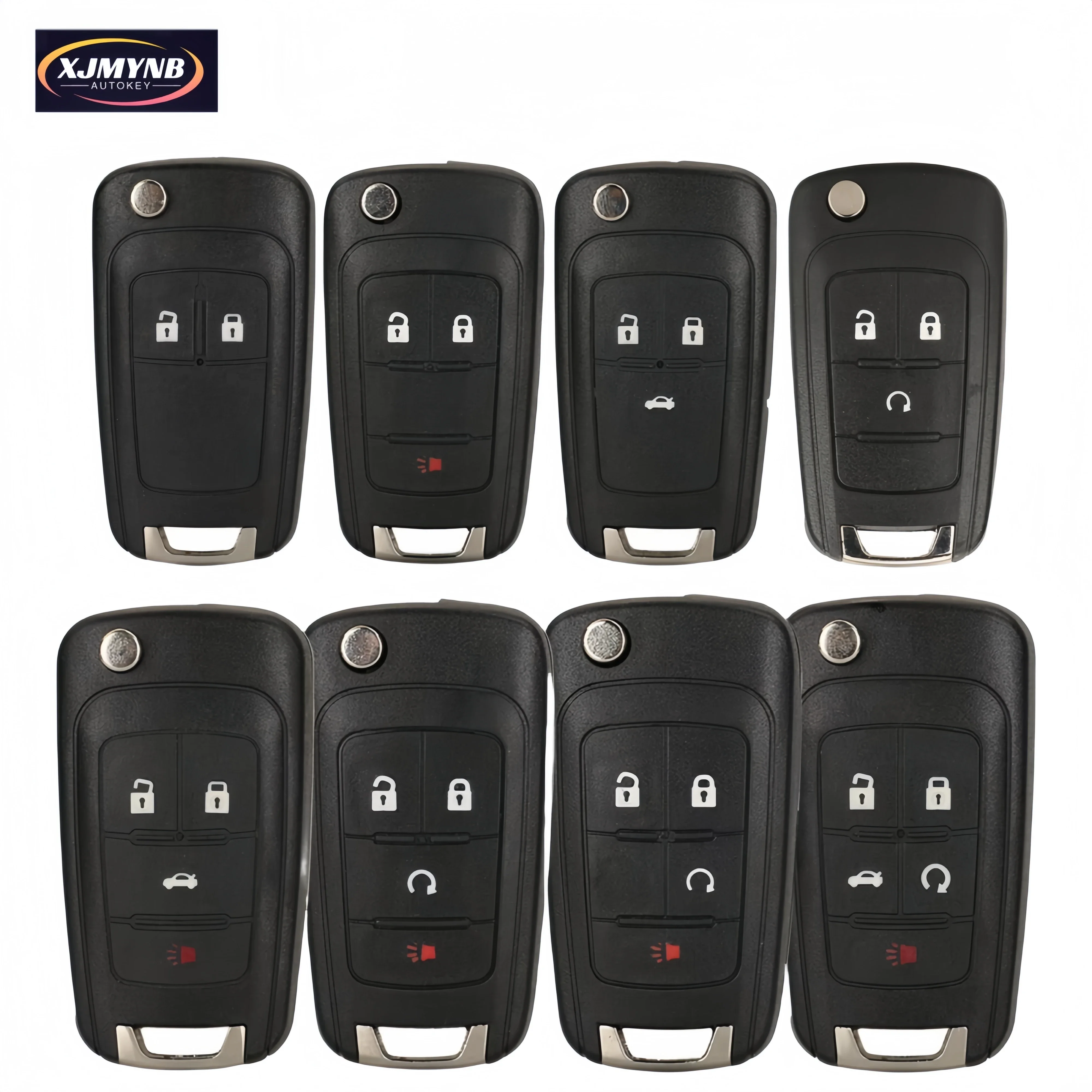 XJMYNB For Chevrolet Cruze Epica Lova Camaro Impala Fit Opel Buick Flip Replacement Remote Car Key Shell Case 2/3/4/5 Buttons