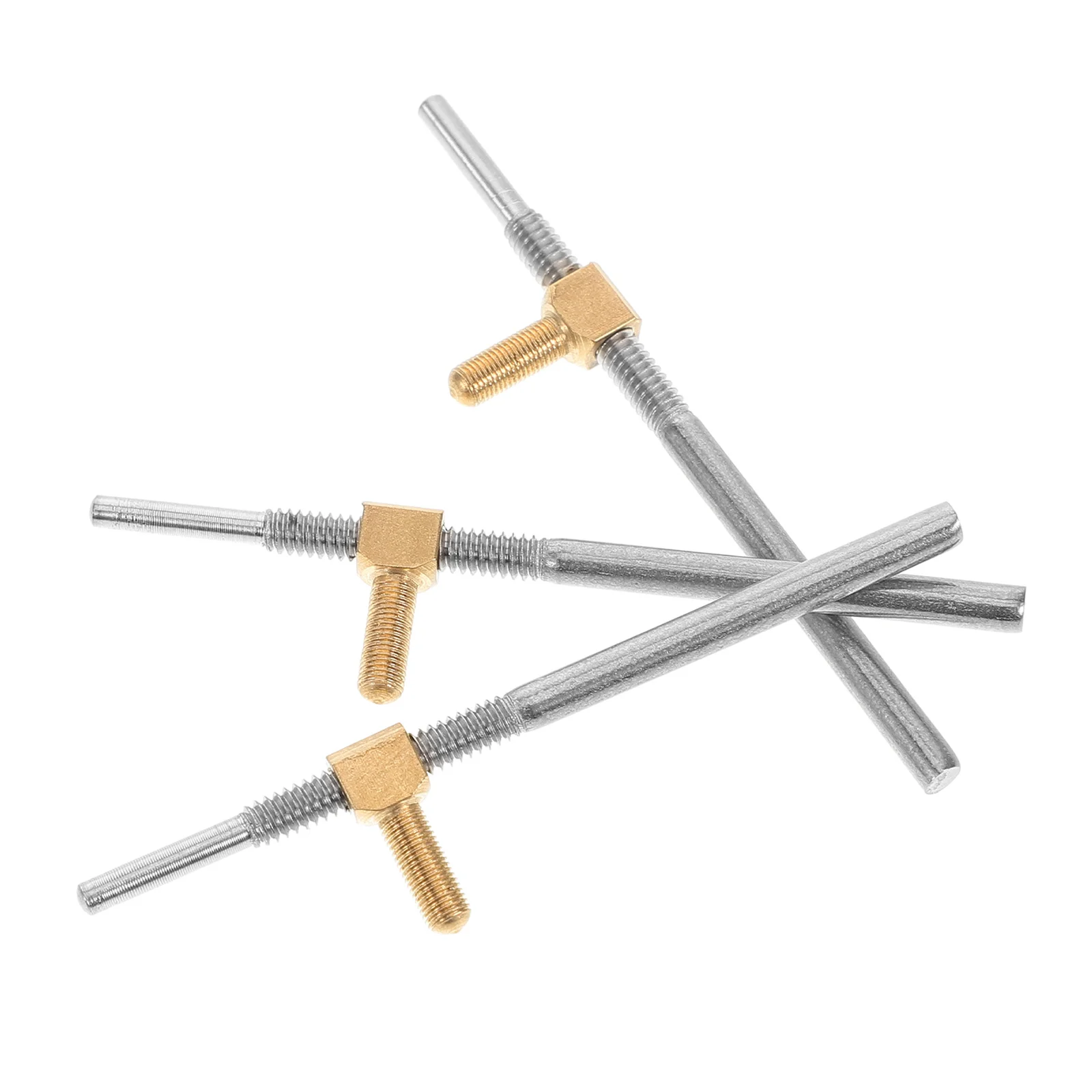 

3 Pcs Piano Bow Screw Rod Violin Accessory Frog Stringed Instrument Accessories Steel Repairing Parts