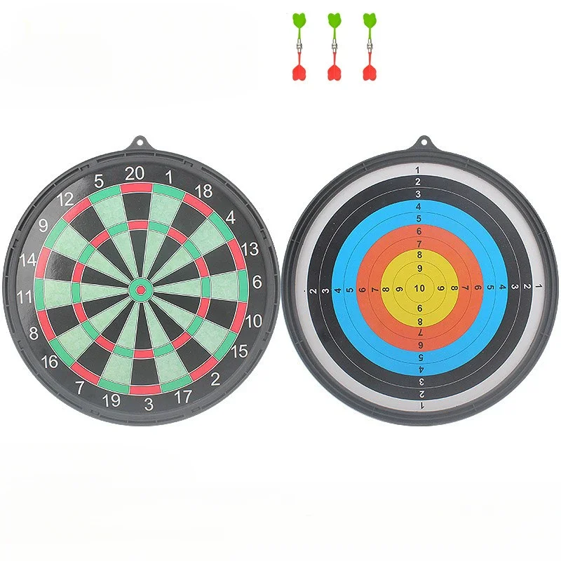 Double-sided Magnetic Dart Board Set Entertainment Leisure Professional Dart Set Toy with 6 darts Flying Needle Spot Dart Board