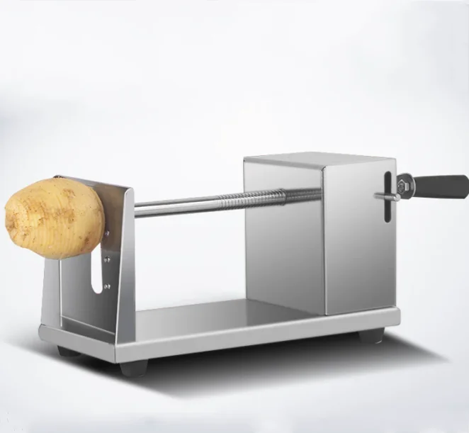 Manual Hand Shake Whirlwind Lightweight Potato Tower Machine Stainless Steel house hold Korean Tornado Chip Machine