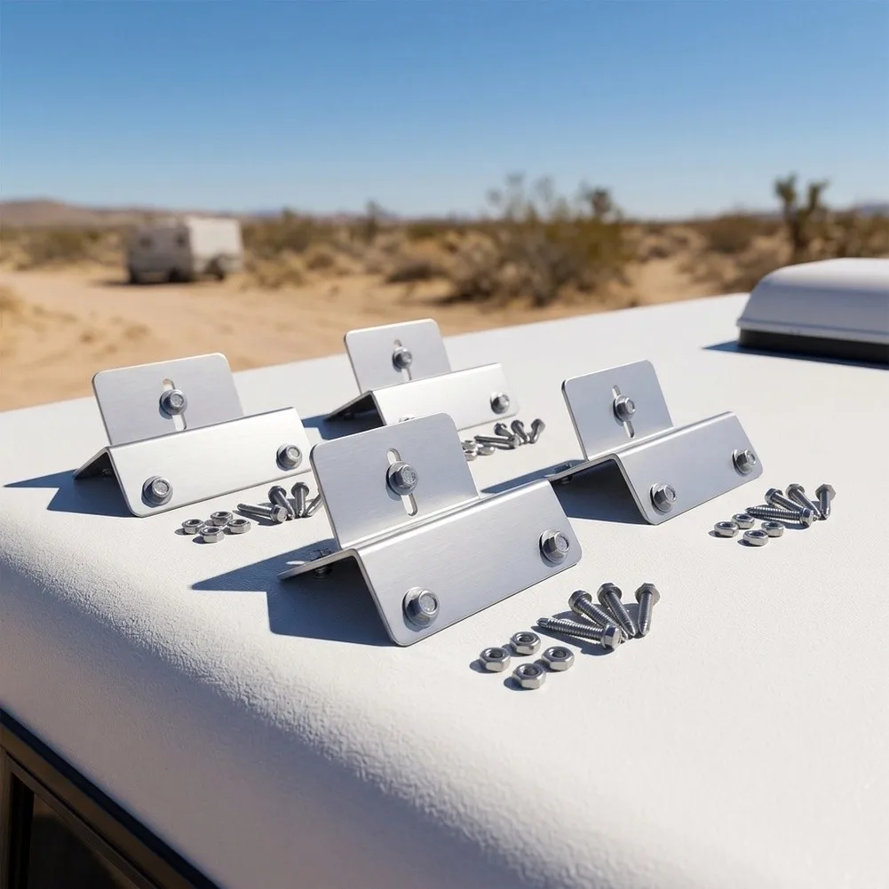 Solar Panel Z Brackets Mounting Kit Aluminum Alloy Stand For RV Yacht Outdoor Installation Hardware Accessories