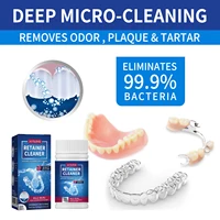 100PCS Denture Cleaning Tablets Removes Odor Oral Cleaning Retainer Cleaner for Aligner Mouth Night Guard