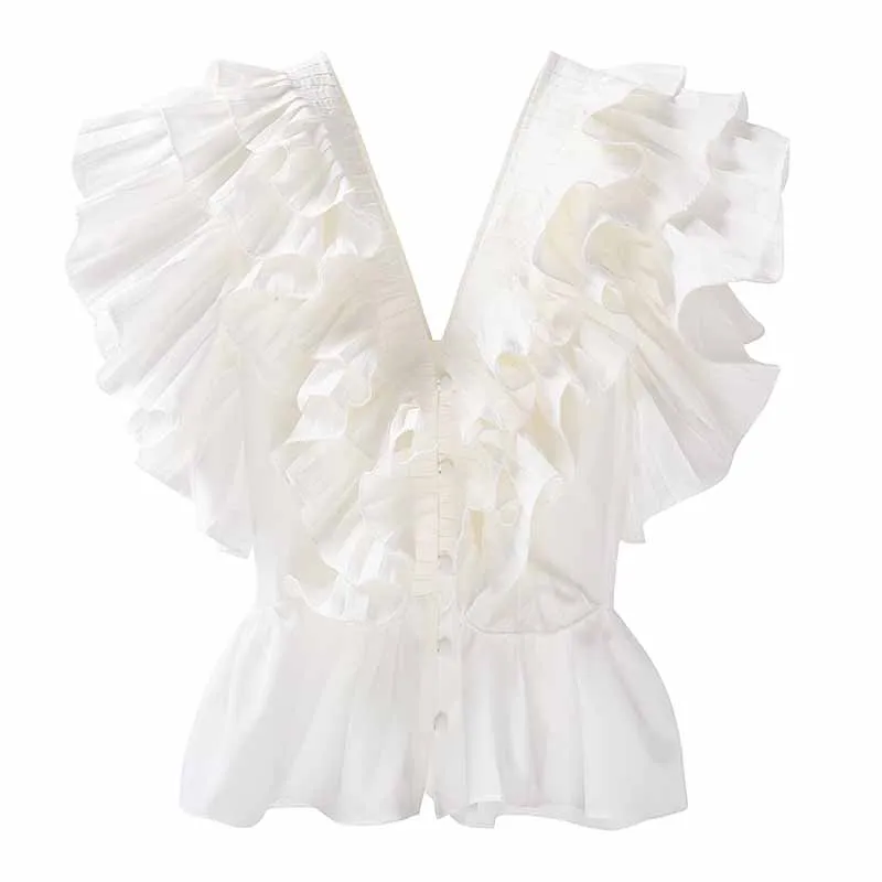 Rosso Pieghettato ort Svel irt Design da Donna con Bottone Singolo Estate Faionable Streetwear Orlo Gored Taglio Originale a Vita Alta