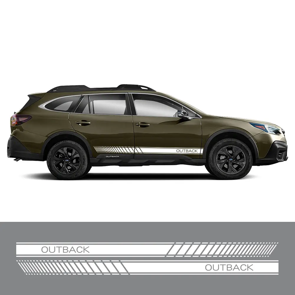 

2PCS Car Side Doors Line Letter Stickers For Subaru Outback Tuning Auto Accessories Sport Styling Graphics Vinyl Film Decals