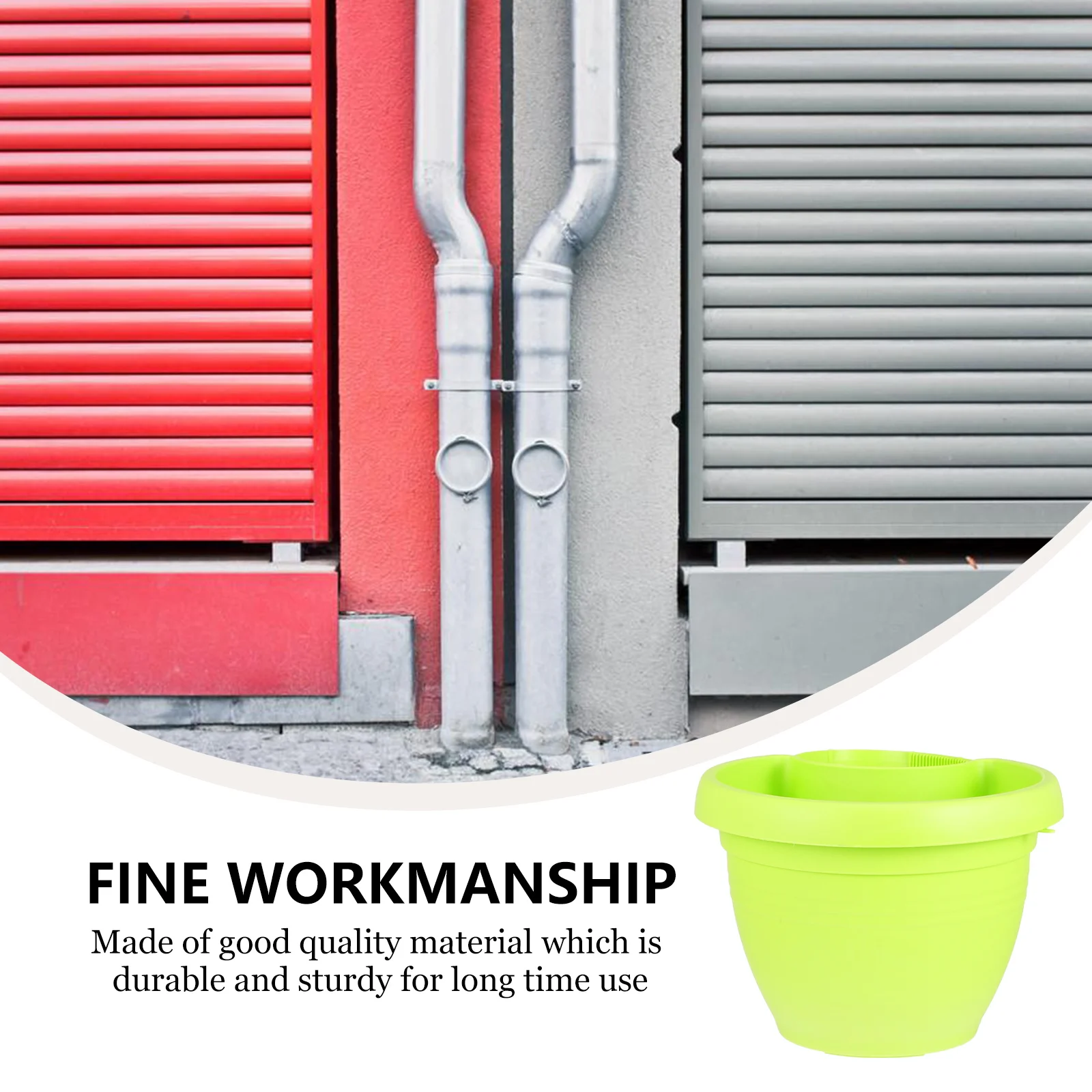 

Thickened Pipeline Flower Pot Downpipe Type Hanging Planter Space Saving Household Garden Bathroom Lightweight Easy