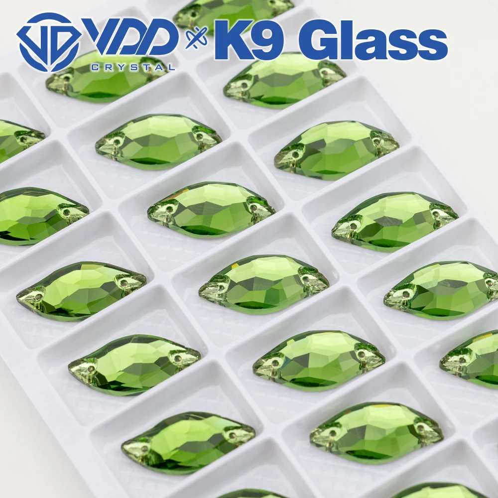 VDD Großhandel Blattförmige Hochwertige K9-Glas-Applikationssteine, Kristall-Flachboden-Nähsteine für Kleidung, DIY, Kleider, Hochzeitskleider – Detail 18
