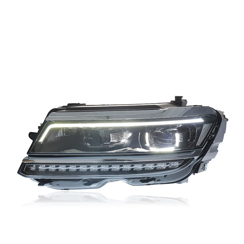 Suitable for 2017-2019 Volkswagen Tiguan L headlight assembly modification to high-end LED lens daytime running lights with turn