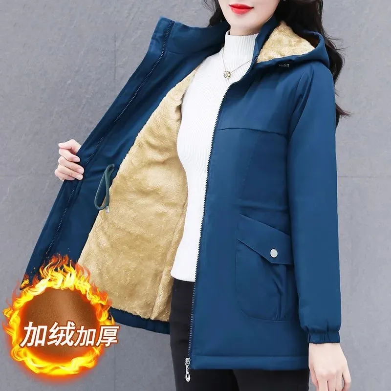 Hooded Overcoat Parka Down Cotton-Padded Women Jacket New Style 2023 Winter Explosions Fashion Warm Cotton Coat Women Clothing