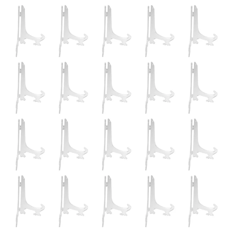 ABYN-20X Transparent 7 Inch Display Easel Stand Plate Bowl Picture Frame Photo Pedestal Holder