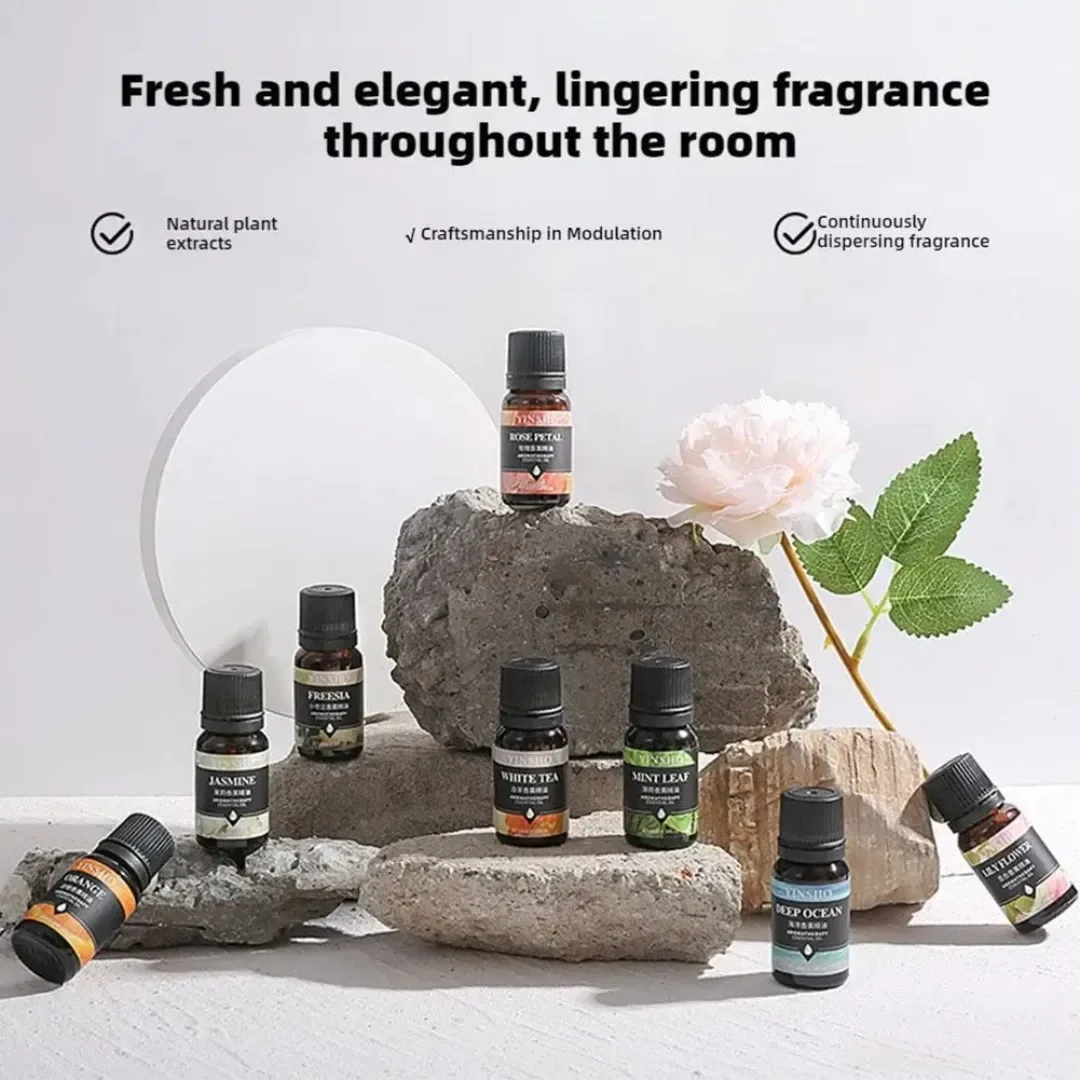 14가지 향 10ml 에센셜 오일 세트 – 라벤더, 로즈, 유칼립투스 등 아로마 디퓨저, 가정용 및 가습기용