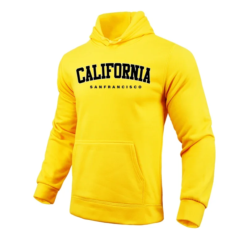 كاليفورنيا الأزياء هوديي للرجال الحضرية عارضة مقنعين طويلة الأكمام البلوز الذكور كل موسم الرياضة اليومية البلوز ملابس رجالية