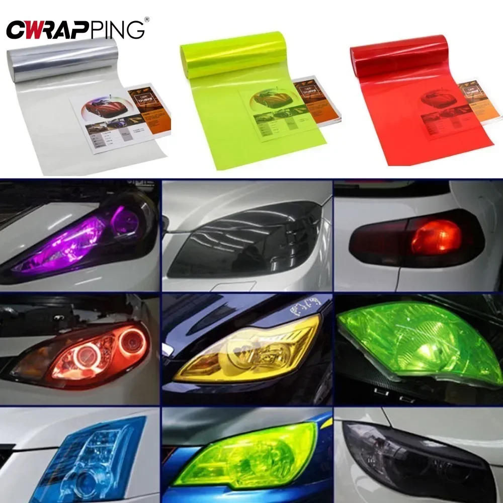 Car Light Film Customized Car Color Tint Headlight Taillight Fog Light Vinyl Film Rear Lamp Tinting Films Exterior Accessory
