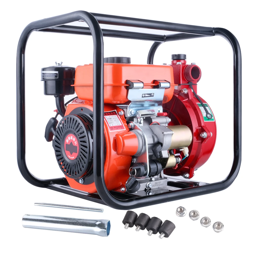 

2-inch Double Bladed Electric Start Diesel Engine Water Pump 5hp Diesel Engine Water Pump Spare Parts
