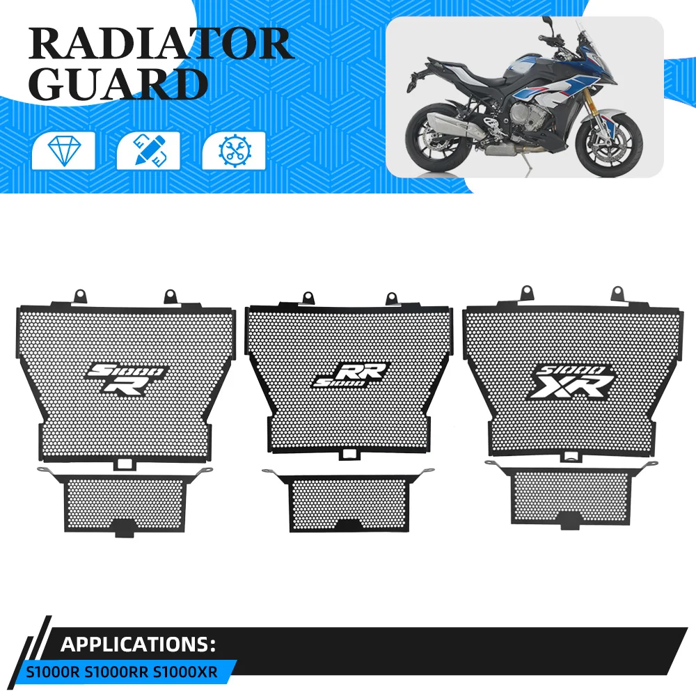 

For BMW S1000RR HP4 S1000R S1000XR 2013-2014-2015-2016-2017-2018-2019-2020 Motorcycle Radiator Grille Guard Cover Protector