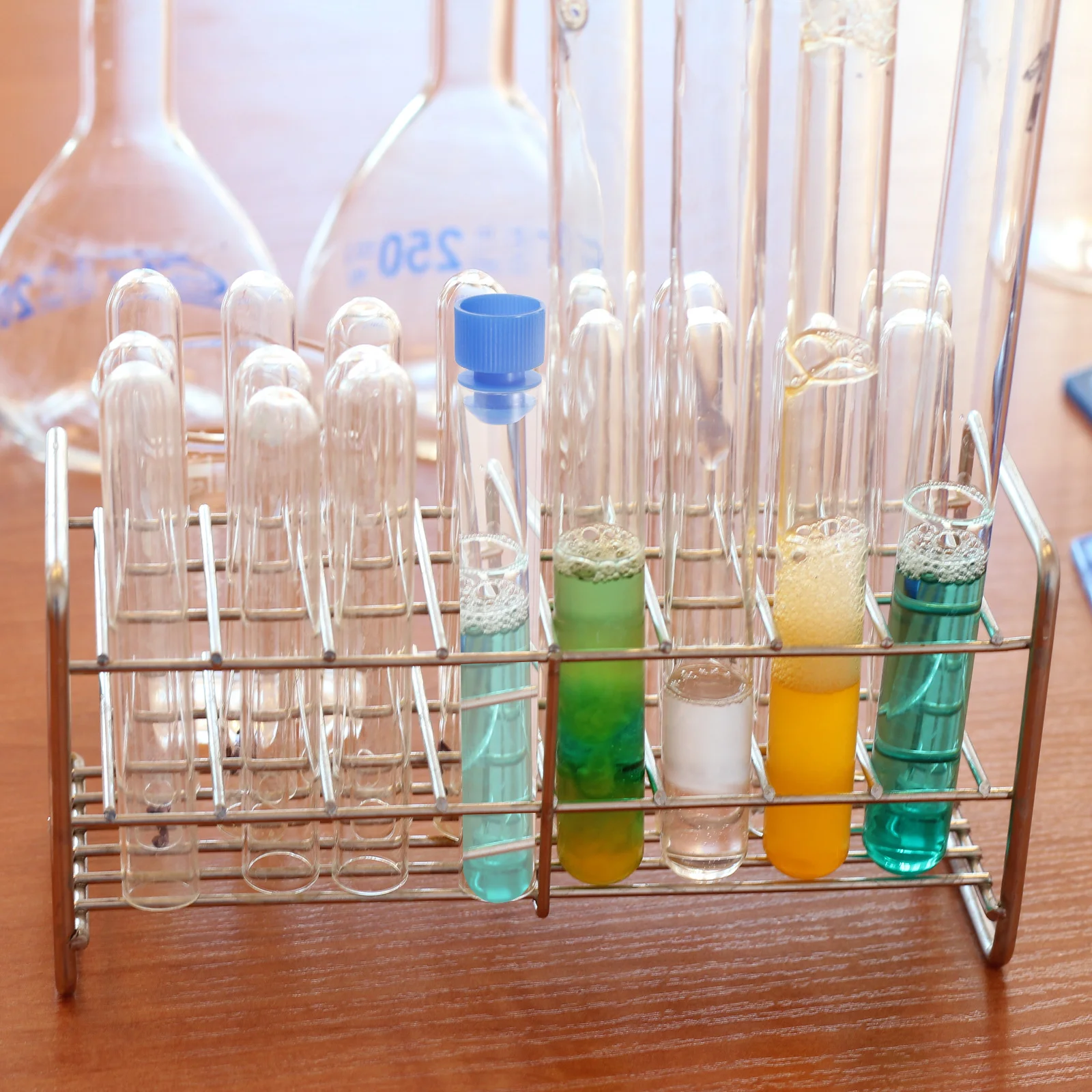 

50 Pcs 15x100mm Laboratory Test Tubes Clear Plastic Storage Tubes Caps Scientific Experiment Propagation Transparent for Samples