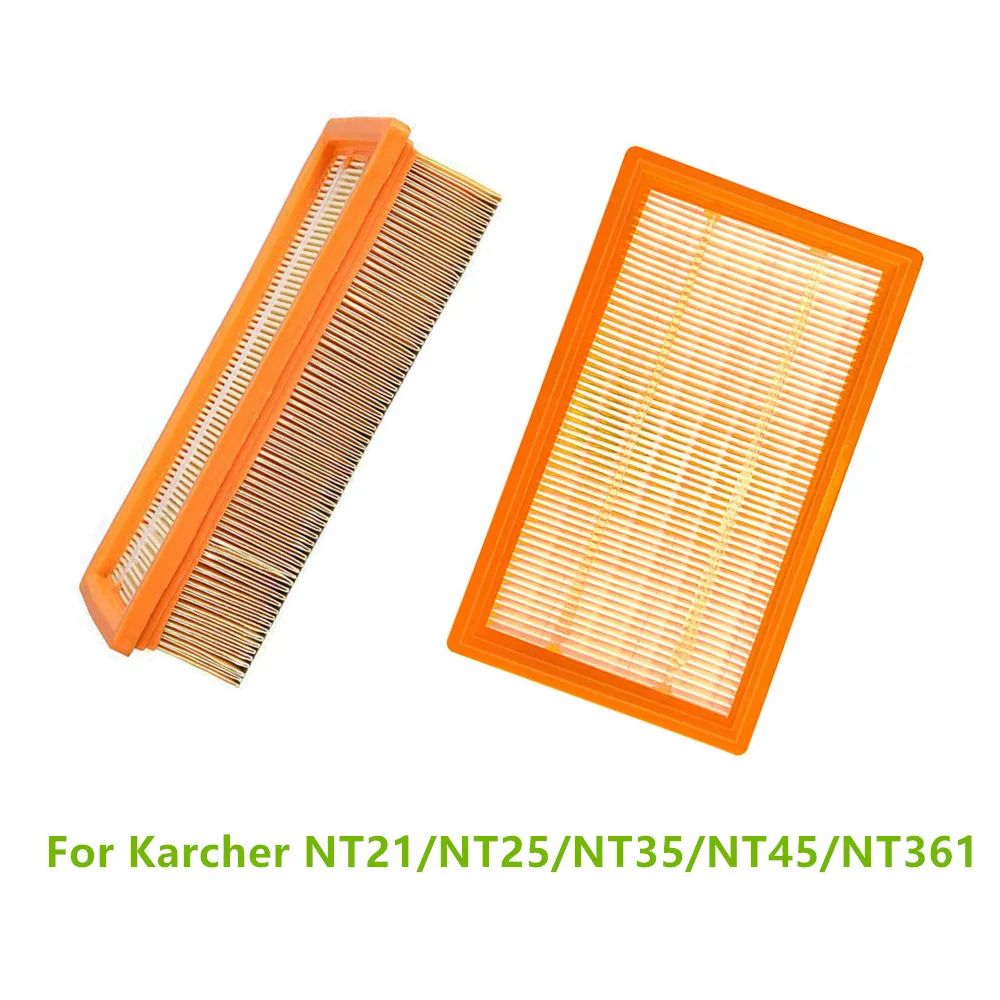 Filtros Hepa para Karcher NT21/NT25/NT35/NT45/NT361, filtros de aspiradora, 2 piezas