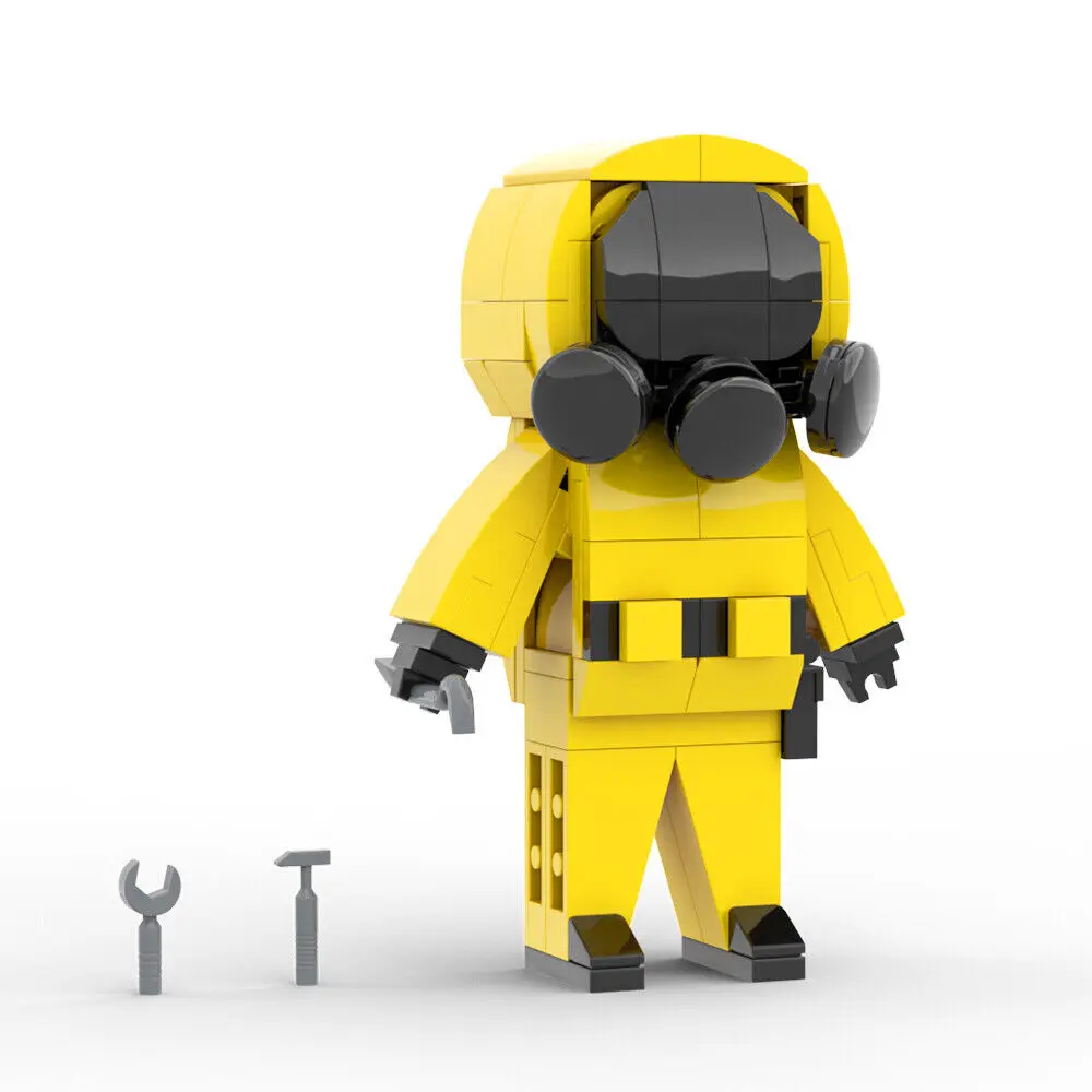 Yellow Robot from Video Game about Room Building Toys 136 Pieces MOC Build