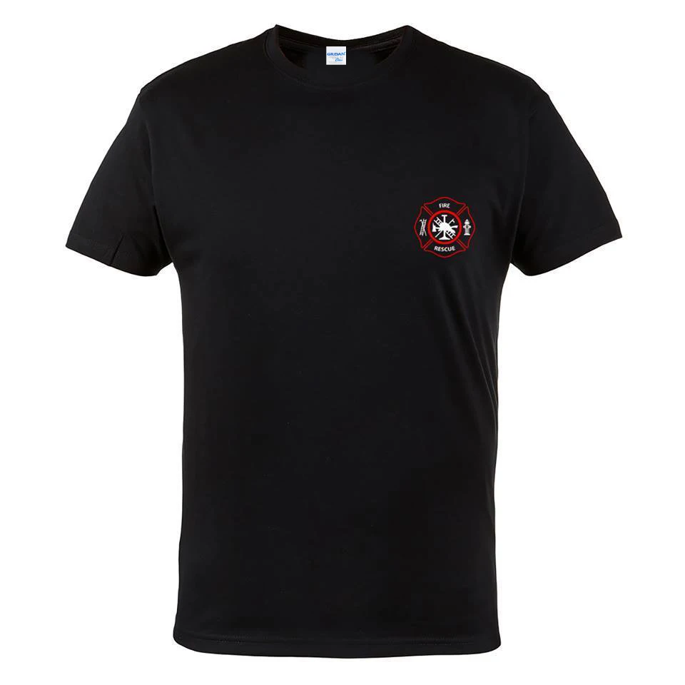 Fashion Simple Style T-Shirt Firefighter Rescue Team 100% Cotton Black Ideal For Firefighters Casual Tee Shirt Design Classic