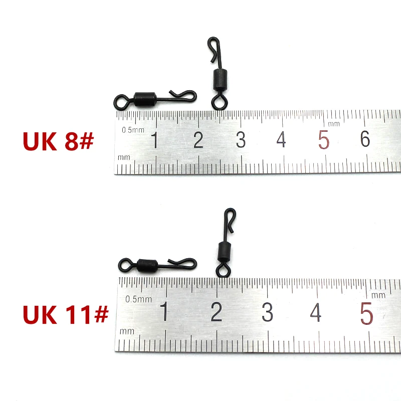 20 stücke Karpfen Angeln Zubehör Größe uk8/11 Schnell wechsel Hook links drehbar Karpfen Angeln Hiar Chod Rig für Karpfen Angel gerät