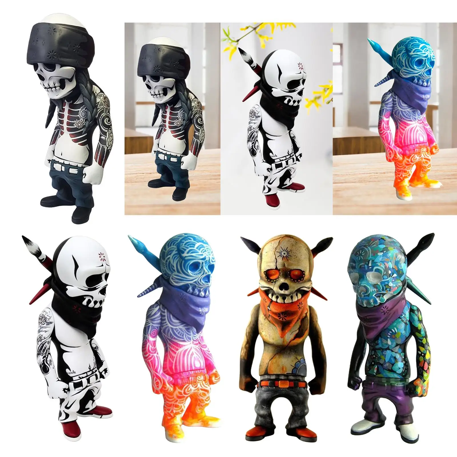 

Resin Skeleton Ornaments Statue Crafts Halloween decor Sculpture Party Supplies Props Accessories