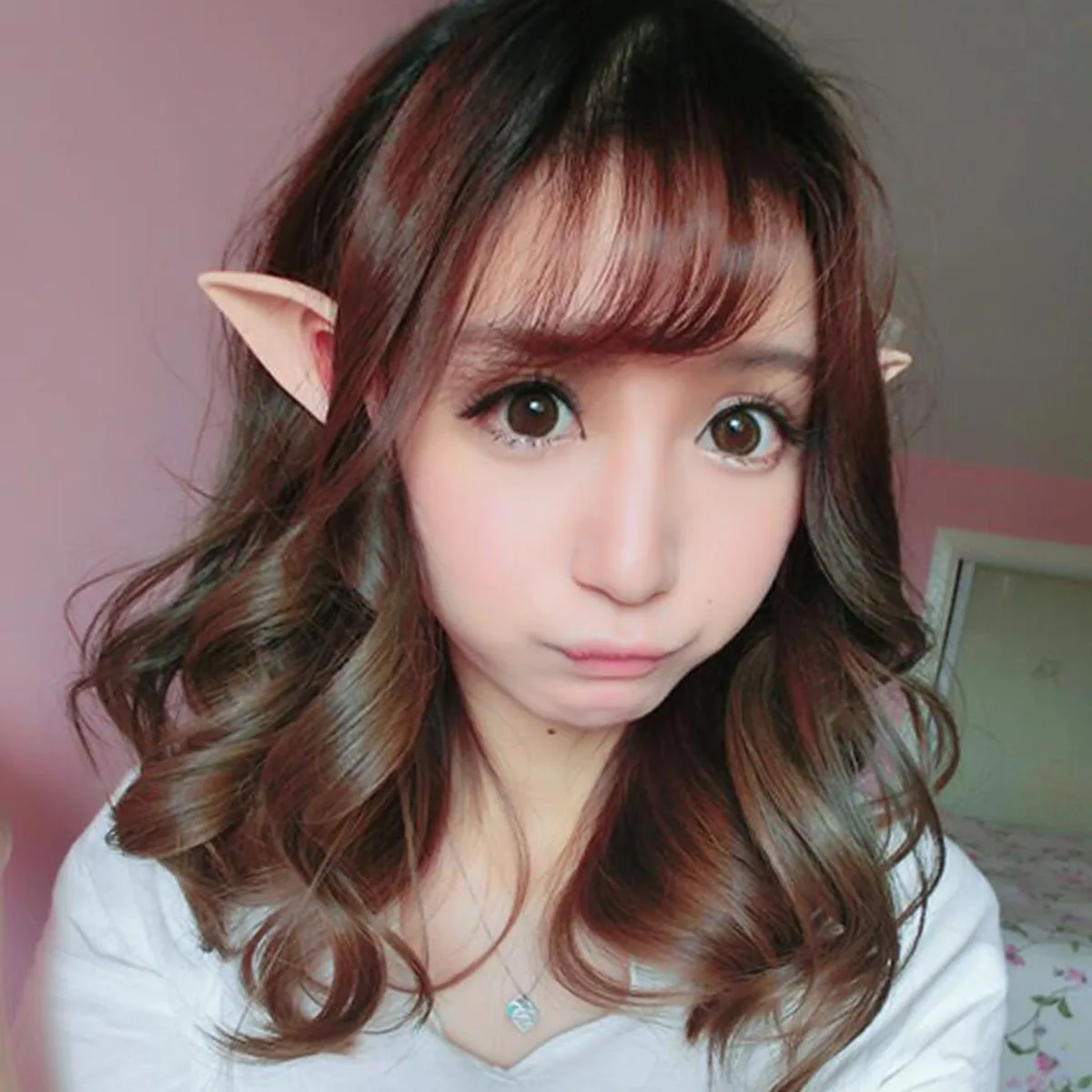 

A92Z 2 Pair PVC Fairy Pixie Fake Elf Ears Halloween Mask New Party Mask Scary Halloween Decoration Soft Pointed Prosthetic Ears