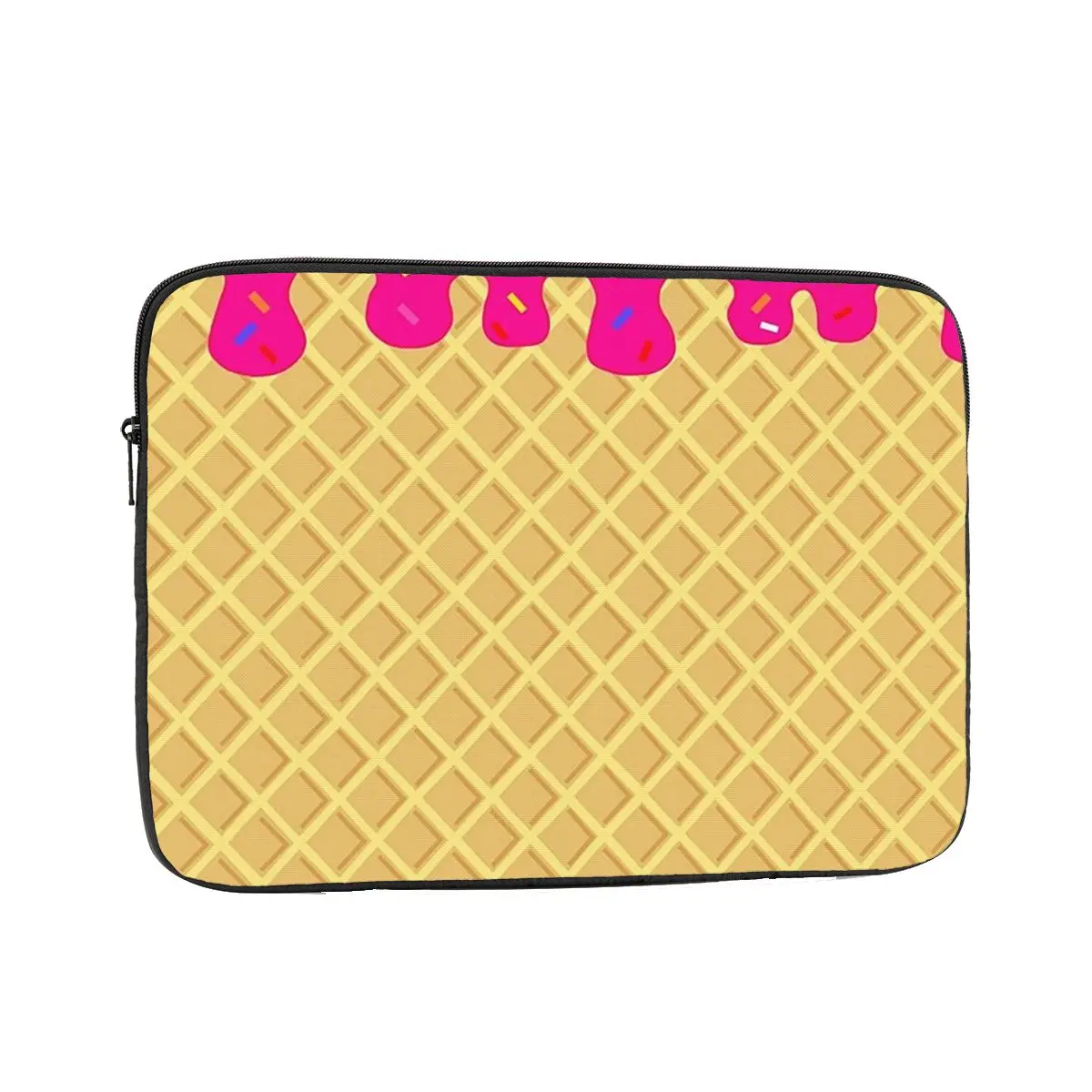 STRAWBERRY Ice Cream Waffle Cone Notebook Laptop Bag10 12 13 15 17 Inch Notebook Sleeve Cover Bag Tablet Shockproof Case Bag
