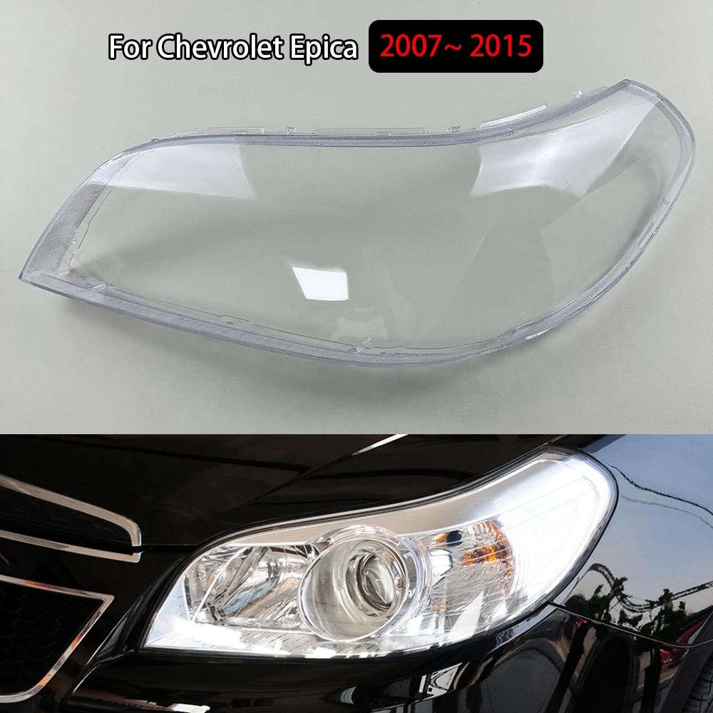 

For Chevrolet Epica 2007~ 2015 Headlamp Lamp Shell Headlight Cover Transparent Lampshade Plexiglass Replace Original Lens